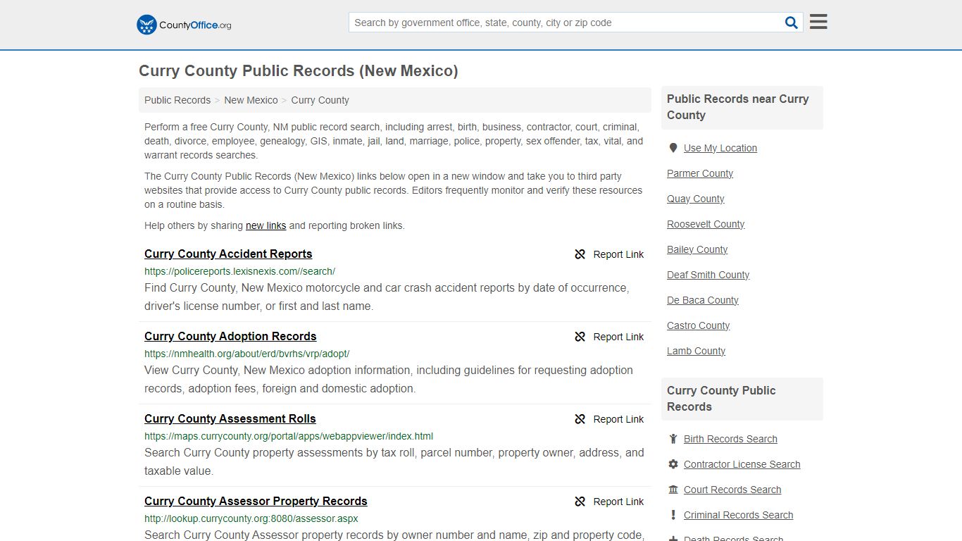 Curry County Public Records (New Mexico) - County Office